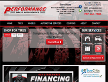 Tablet Screenshot of performancetireandauto.com